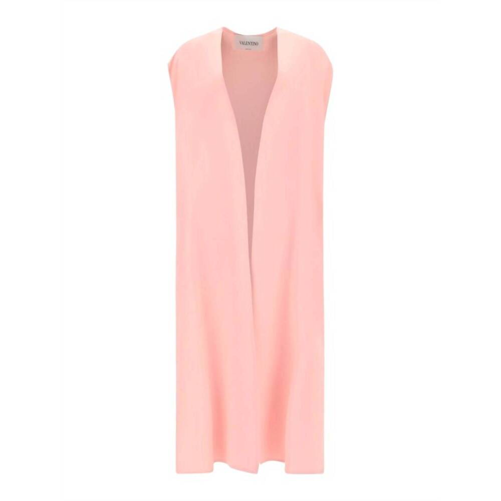 NEW VALENTINO women's cady evolution long vest in pink